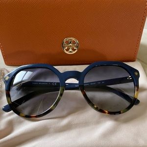 Tory Burch navy/tortoise sunglasses